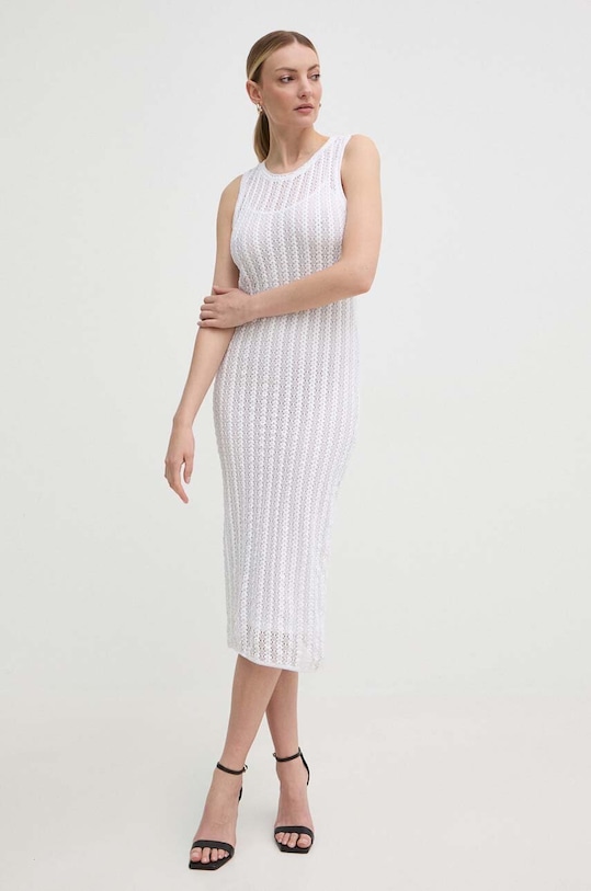 Pinko rochie midi alb 103193.A1PY