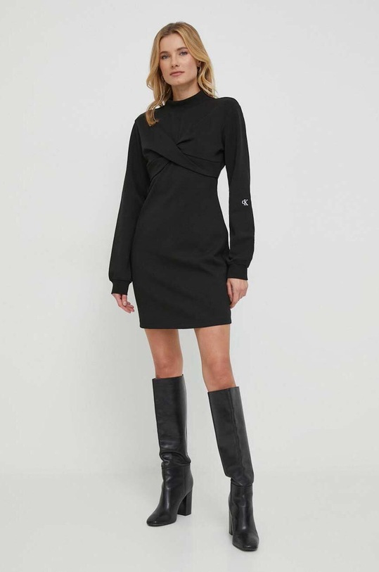 Calvin Klein Jeans ruha hosszú fekete J20J222889