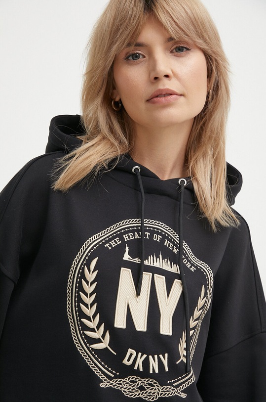 Dkny sukienka bawełniana czarny D2A4B053