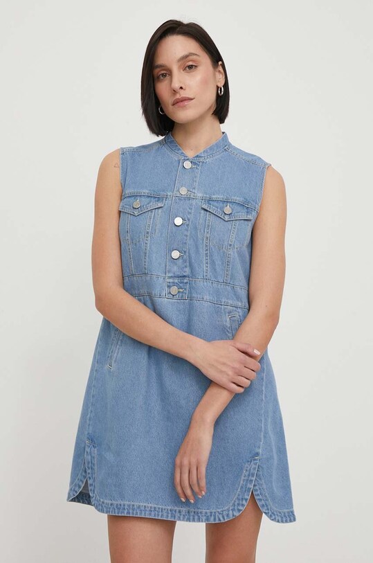 Îmbrăcăminte Dkny rochie din denim D2A4BX52 albastru