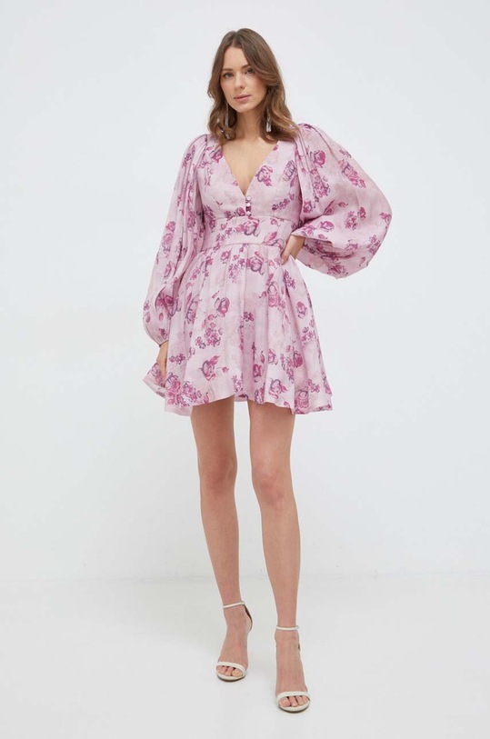 Bardot rochie mini violet 58475DB2.PINK.FLORA