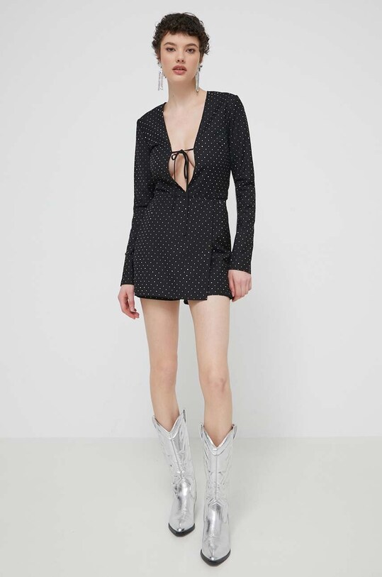 Chiara Ferragni tuta elegante STRASS 76CBO938 nero SS24