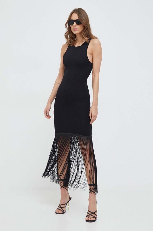 Bardot sukienka TASSEL koktajl czarny 59036DB.BLACK