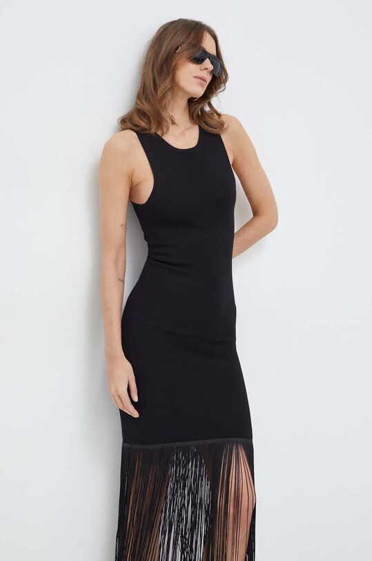 Bardot sukienka TASSEL czarny 59036DB.BLACK
