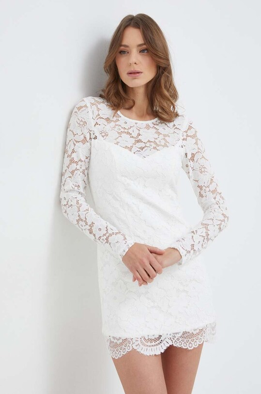 Šaty Bardot BREELAN čipka béžová 59148DB.WHITE