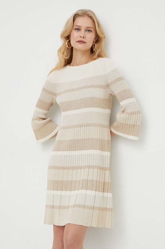 Рокля Twinset райе бежов 241TP3380