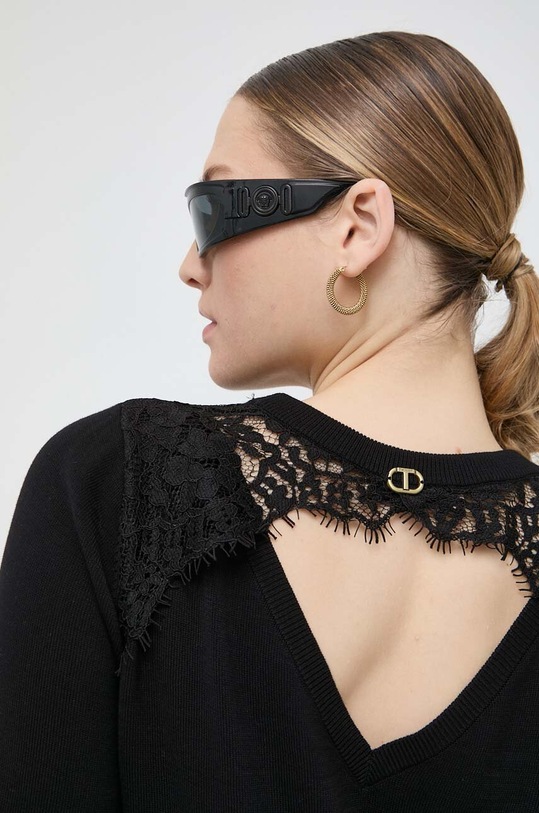 Bavlnené šaty Twinset čierna 241TP3541