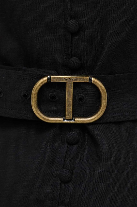 Twinset sukienka z domieszką lnu 241TP2520 czarny