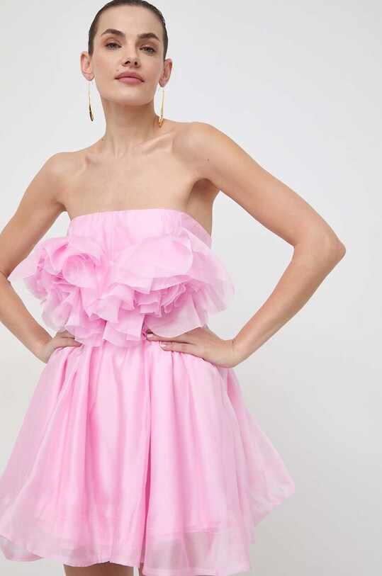 Φόρεμα Bardot FLEURETTE στρογγυλό ροζ 58975DB.LILI.PINK