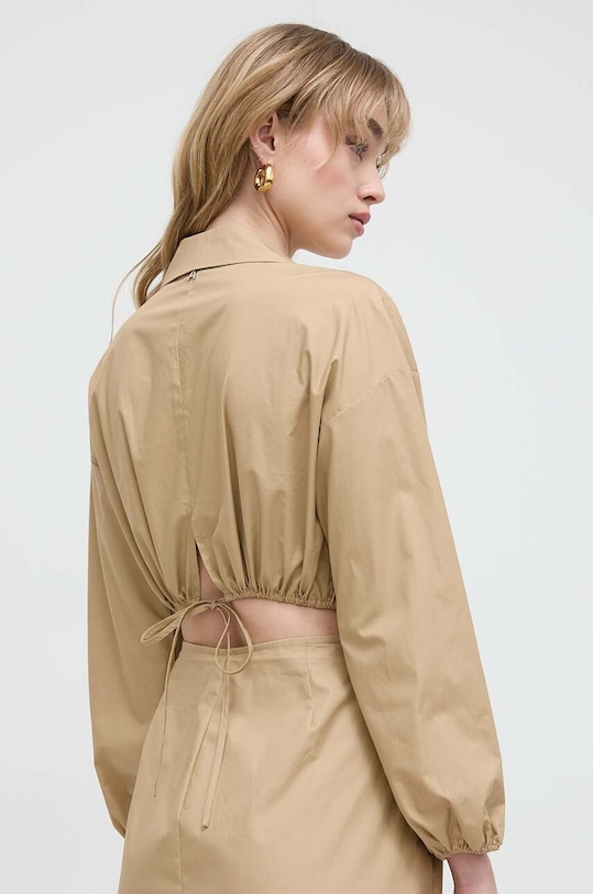 Twinset sukienka bawełniana 241AP2013 beżowy SS24