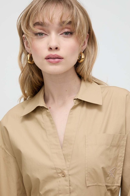 Twinset sukienka bawełniana 241AP2013 beżowy