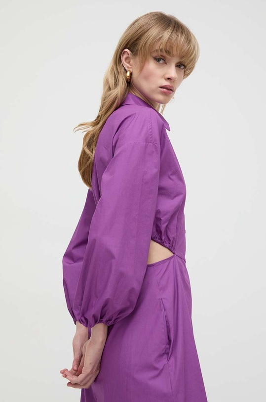 Twinset sukienka bawełniana fioletowy 241AP2013