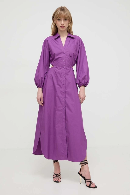 Twinset rochie din bumbac 241AP2013 violet