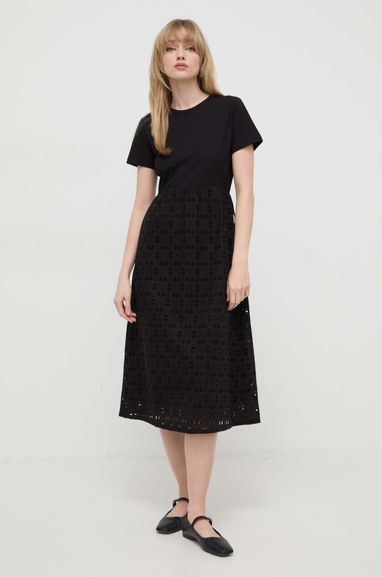 Twinset sukienka bawełniana 241LL2NHH czarny SS24