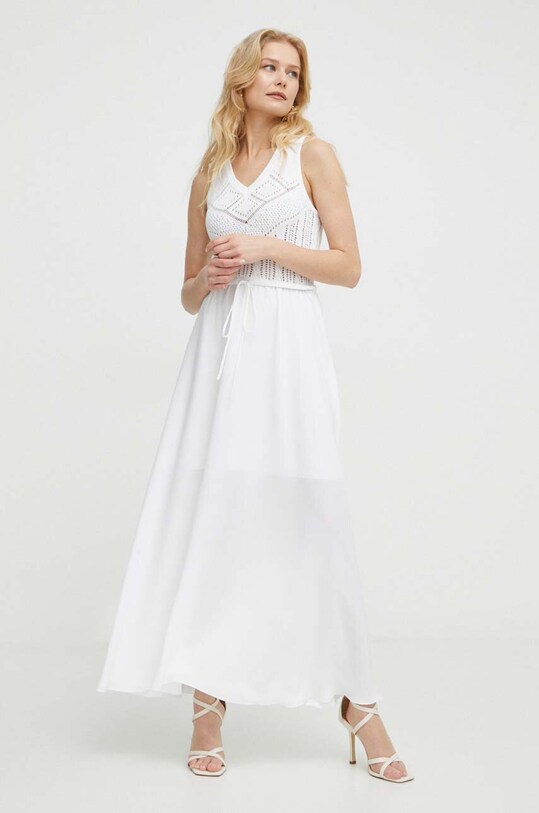 Twinset sukienka casual biały 241LB3CAA