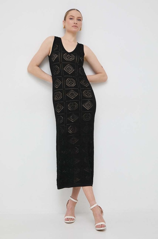 Šaty Twinset maxi černá 241LB3BBB