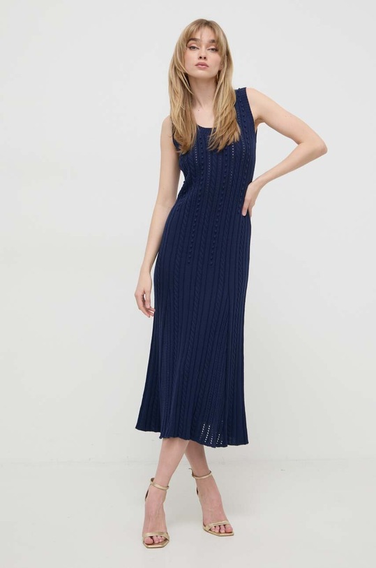 Oblečenie Bavlnené šaty Twinset 241LL37BB tmavomodrá