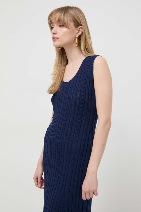 Bavlnené šaty Twinset tmavomodrá 241LL37BB