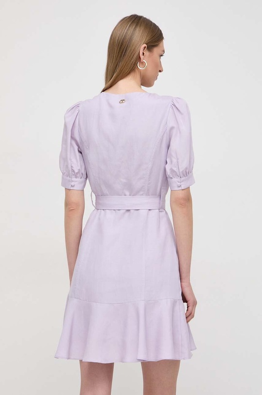 Odzież Twinset sukienka z domieszką lnu 241TP2521 fioletowy