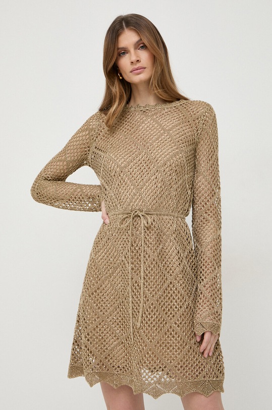 Twinset sukienka złoty 241TP3120