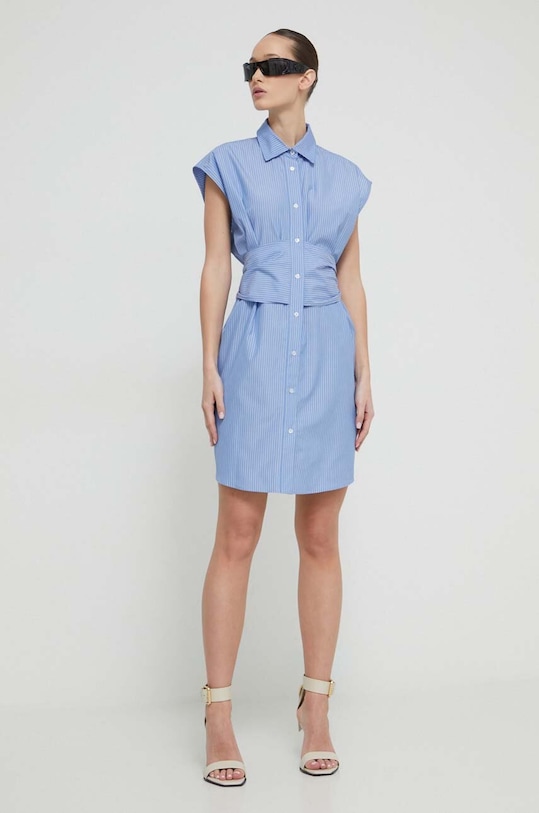 Iceberg sukienka bawełniana H101.0049 niebieski SS24