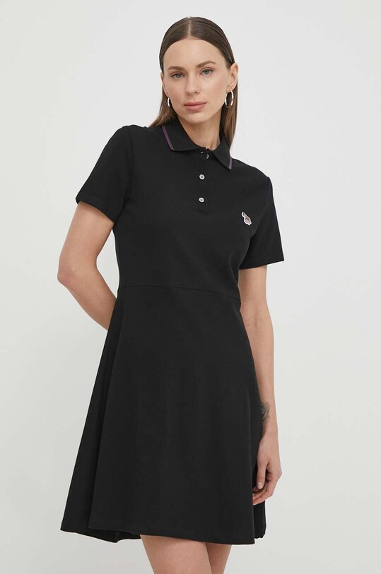 Бавовняна сукня PS Paul Smith casual чорний W2R.348V.M20068