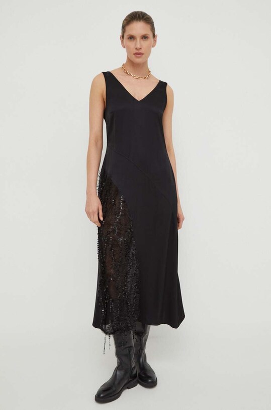 Day Birger et Mikkelsen rochie midi negru DAY65242854