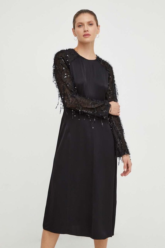 Day Birger et Mikkelsen rochie midi negru DAY65242859