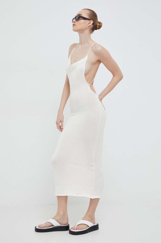 Alohas rochie midi bej K000019
