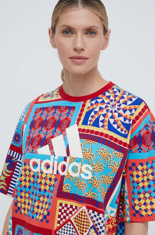 adidas sukienka bawełniana x FARM Rio multicolor IQ4506