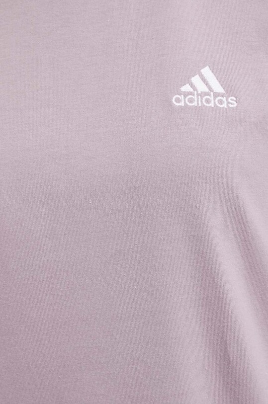 Хлопковое платье adidas IR6054 фиолетовой