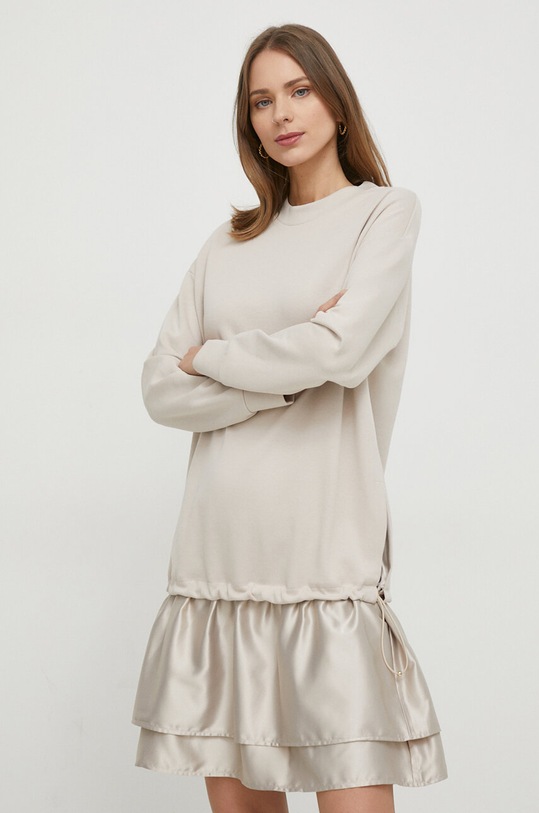 Joop! sukienka z elastanem beżowy 30040475