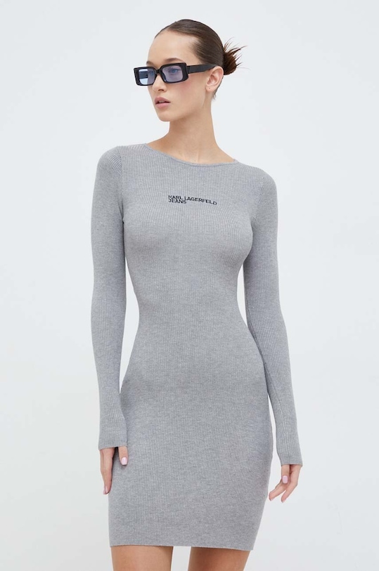 Oblečení Bavlněné šaty Karl Lagerfeld Jeans 240J1310 šedá