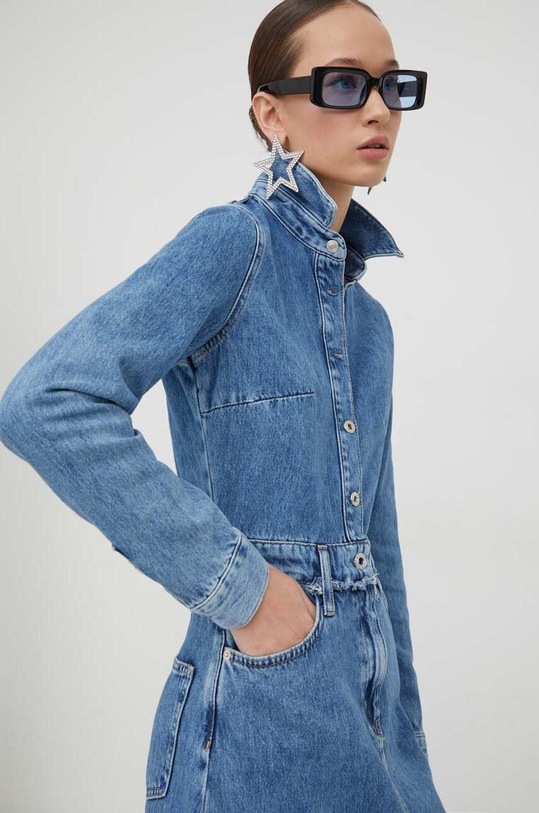 Karl Lagerfeld Jeans sukienka jeansowa 240J1308 niebieski