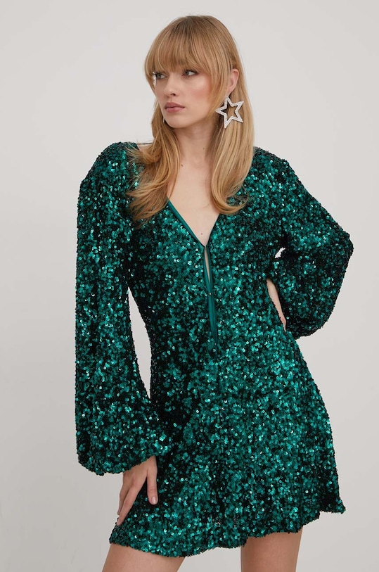 Rotate sukienka z elastanem turkusowy 1115812868