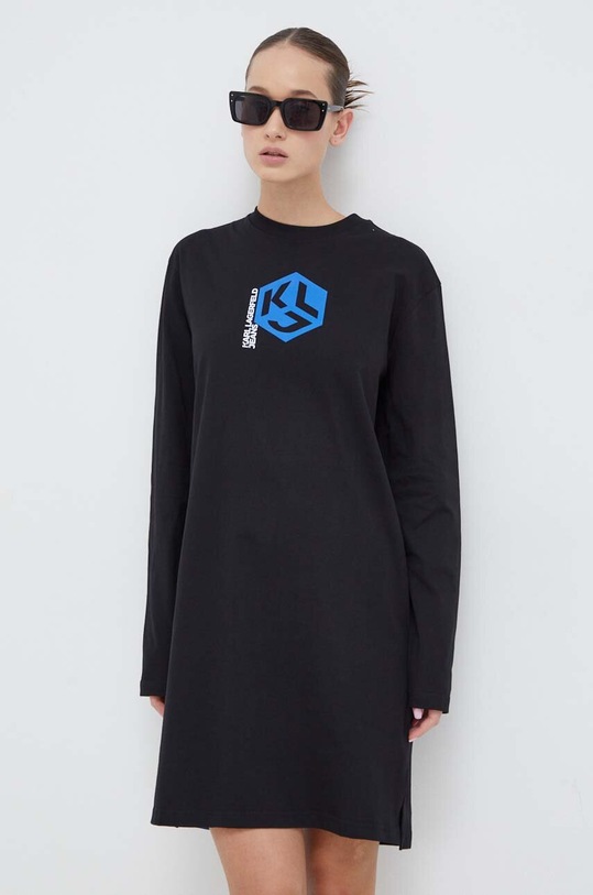 Karl Lagerfeld Jeans sukienka casual czarny 240J1304