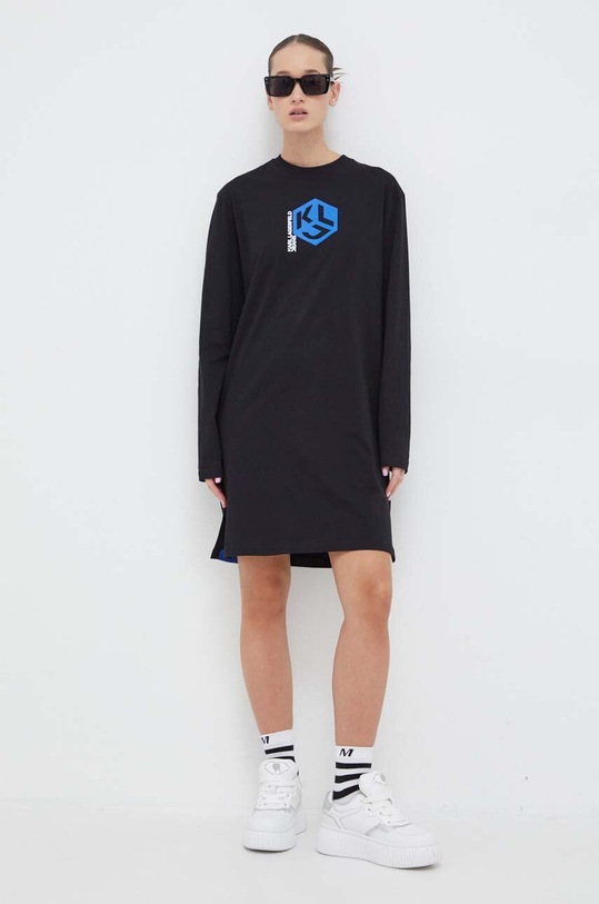 Karl Lagerfeld Jeans sukienka 240J1304 czarny SS24