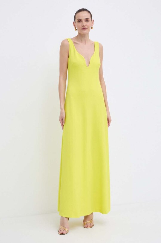 Luisa Spagnoli rochie RUNWAY COLLECTION maxi galben 541117