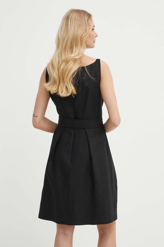 Odzież Luisa Spagnoli sukienka lniana PIANI 540750 czarny