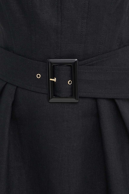 Luisa Spagnoli sukienka lniana PIANI 540750 czarny