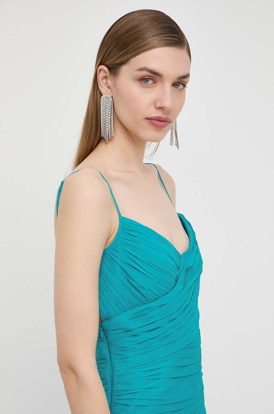 Luisa Spagnoli rochie de matase PINCIO turcoaz 540715
