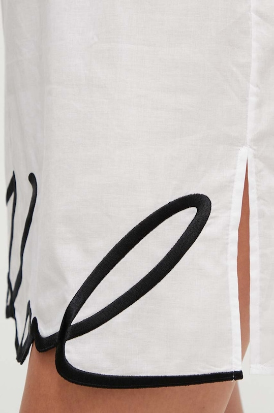 Хлопковое платье Karl Lagerfeld белый 240W2205