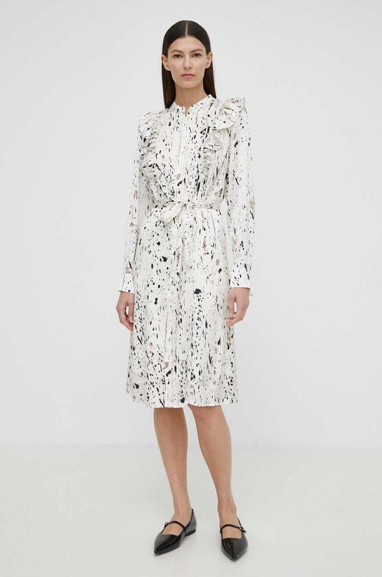 Bruuns Bazaar rochie AcaciaBBNynna dress midi bej BBW3867