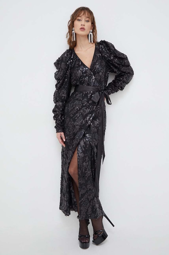 Rotate sukienka długi czarny 112047000