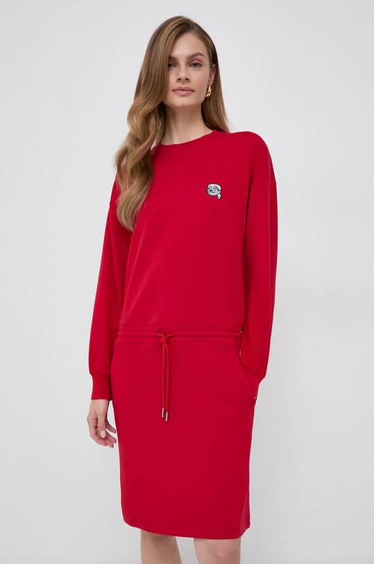 Odzież Karl Lagerfeld sukienka 240W1352 czerwony