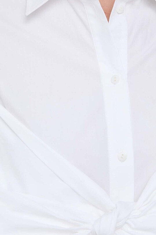 Karl Lagerfeld rochie din bumbac 240W1301 alb