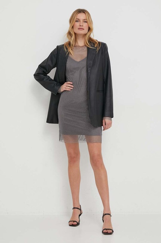 Sisley vestito 4QIALV059 argento SS24