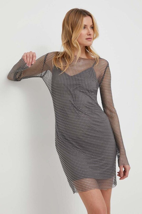 Sisley sukienka srebrny 4QIALV059