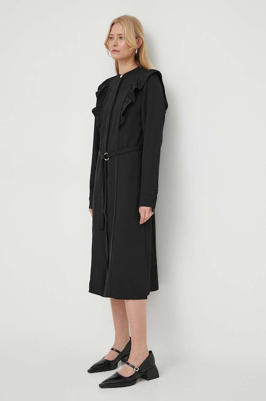 Bruuns Bazaar rochie midi negru BBW3820