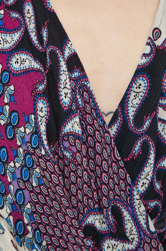 BA&SH rochie din amestec de matase 1E24BLAK violet